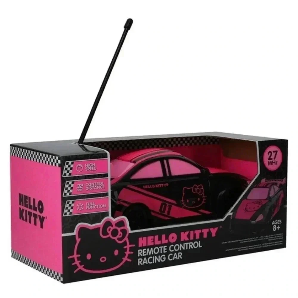 Hello kitty sanrio black pink remote control car kids collector battery women's